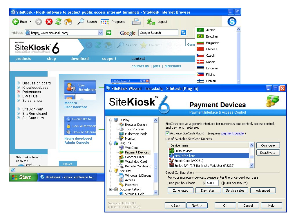 SiteKiosk - Public access internet terminal software.