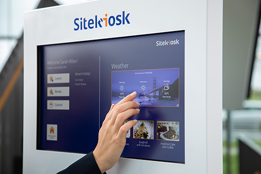 Ejemplo de interfaz de usuario de SiteKiosk