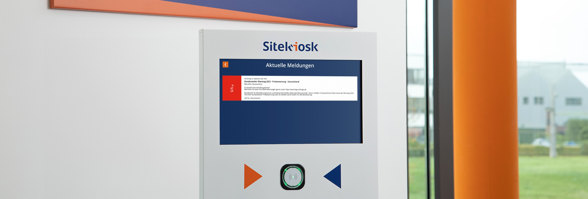 Civil protection with SiteKiosk Online