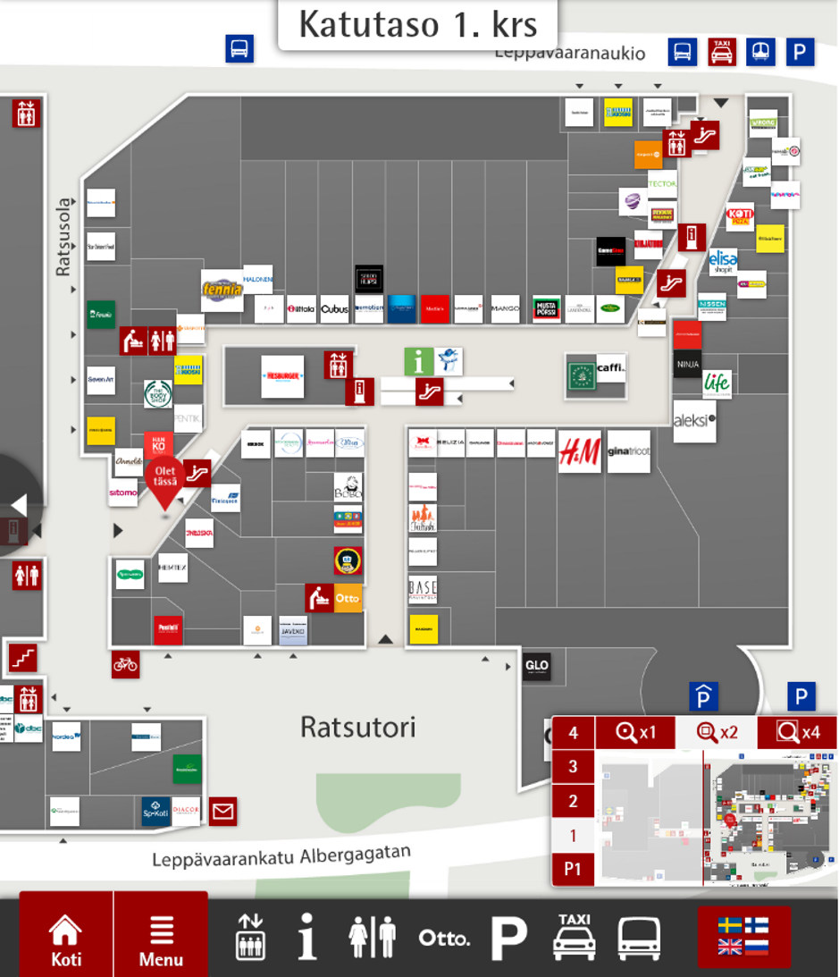 Map of stores